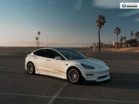 California Dreaming: Pearl White Tesla Model 3 Ascension-R - Unplugged Performance