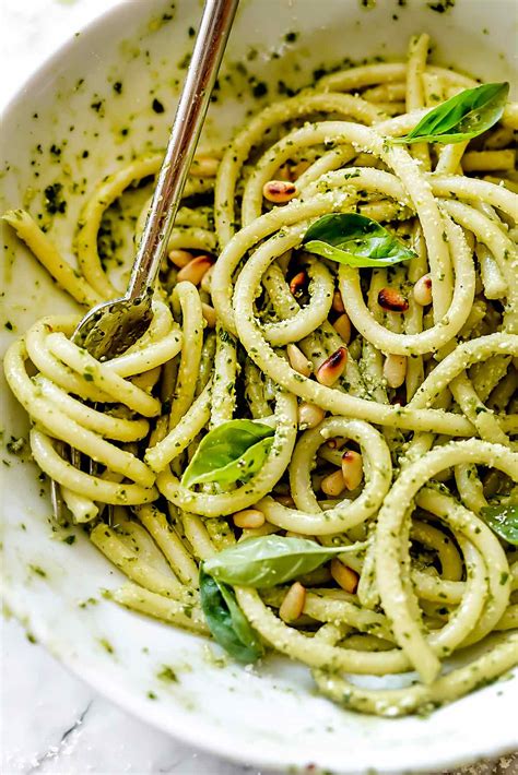 Easy Homemade Pesto Pasta Recipe | foodiecrush.com