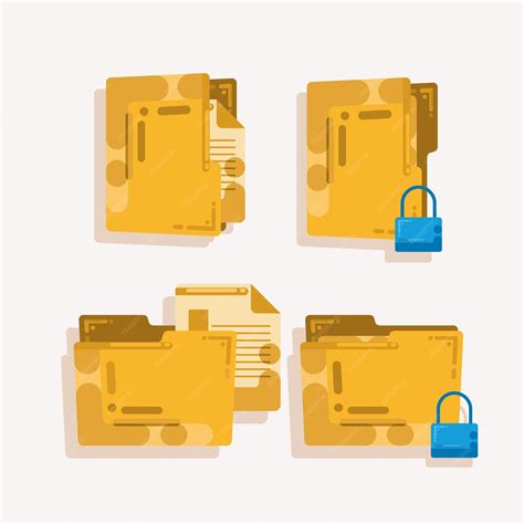 Premium Vector | Collection of two cartoon style computer folder icons