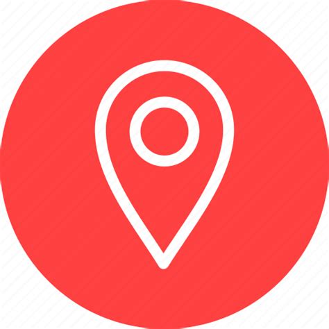 Circle, gps, location, map, navigation, pin, red icon - Download on Iconfinder