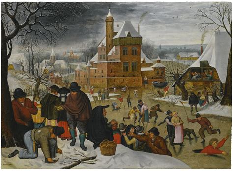 (#27) PIETER BRUEGHEL THE YOUNGER | Winter landscape with skaters