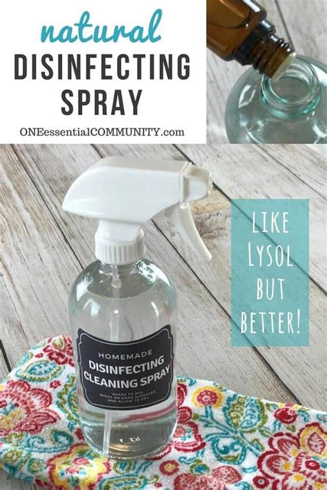 Homemade "Lysol" Disinfecting Cleaning Spray - One Essential Community