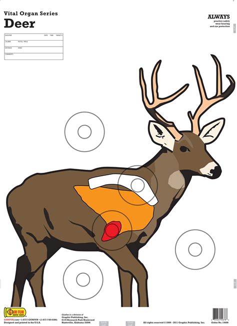 Deer Vitals Target Printable