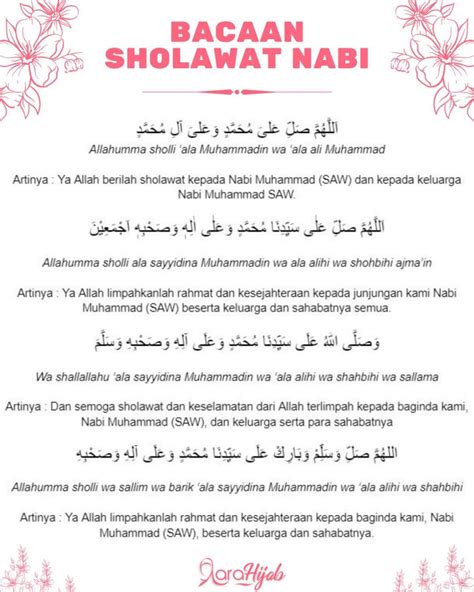 9 Bacaan Sholawat Nabi Arab dan Latin Yang Perlu Diketahui - LaraHijab