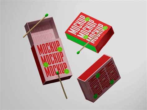 Premium PSD | Matches box packaging mockup design