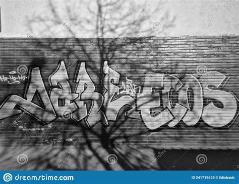 Wall Graffiti at the Subway Entrance Editorial Stock Photo - Image of entrance, graffiti: 241719658