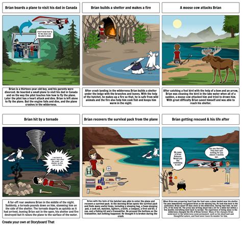The Hatchet - Story of Brian Robeson Storyboard