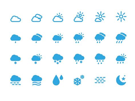 Weather Icons Set Vector Illustration | Free Icon | All Free Web Resources for Designer - Web ...