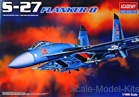 Academy - Fighter Sukhoi Su-27 Flanker B - plastic scale model kit in 1 ...