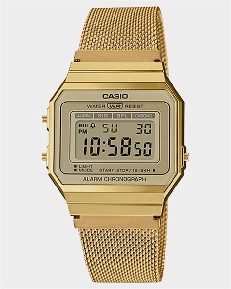 Casio Super Slim A700 Watch - Gold Mesh | SurfStitch