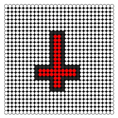 Inverted Cross Perler Bead Pattern | Bead Sprites | Simple Fuse Bead Patterns