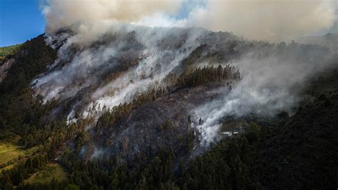 Wildfire Ravages Mountains Of Columbia’s Bogota