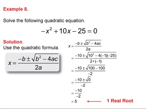 Student Tutorial: Solving Quadratic Equations with One Solution ...