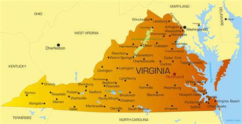 Virginia Usa Map States - United States Map