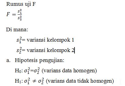 Uji Homogenitas dengan uji F | STATISTIKA