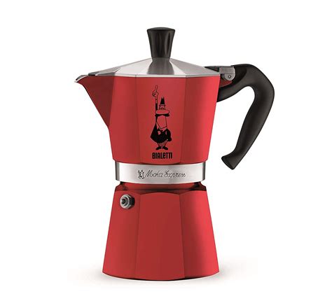 Bialetti 6 Cup Moka Stovetop Espresso Maker, Red 8006363018395 | eBay