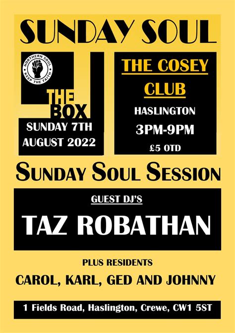 THE BOX SOUL CLUB - HASLINGTON - Soul Nights - Soul Source