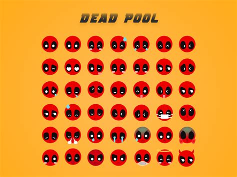 Deadpool Emoji Dribbble by Samantha de Joya on Dribbble