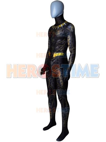 Black Panther 2018 Killmonger Golden Jaguar Costume No Mask