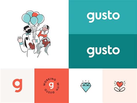 Gusto's new brand | Branding design logo, Logo design, Branding design