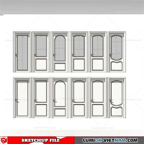 3D WOOD DOOR [SKETCHUP MODELS - FREE DOWNLOAD]