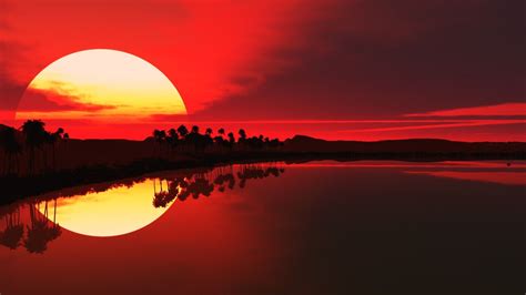 Sunset Wallpaper 1920x1080 Sunset Wallpaper, Wallpaper Downloads, Desktop Wallpaper, Red Sunset ...