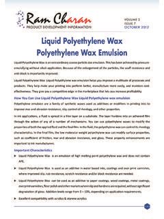 Liquid Polyethylene Wax Polyethylene Wax Emulsion / liquid-polyethylene ...