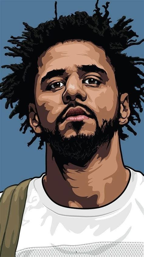 J Cole Face Illustration, j cole, face, illustration, music, rapper, hip hop, HD phone wallpaper ...