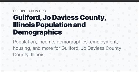 Guilford, Jo Daviess County, Illinois Population | Income, Demographics ...