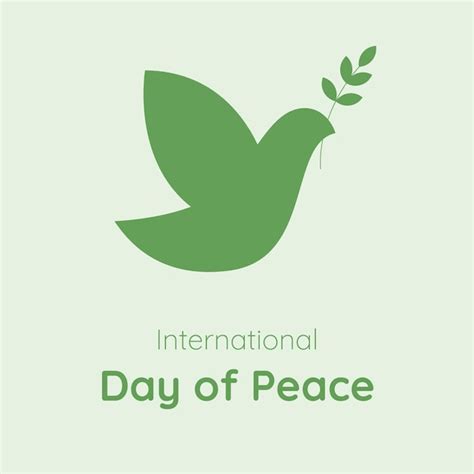 Premium Vector | International peace day with dove and olive vector ...