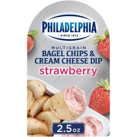 Philadelphia Multigrain Bagel Chips & Strawberry Cream Cheese Dip Snack ...