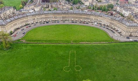 Giant penis mowed into lawn of Bath's historic Royal Crescent - days ...