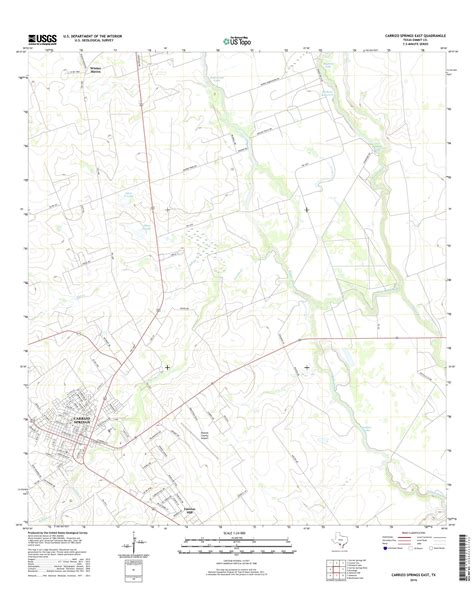 MyTopo Carrizo Springs East, Texas USGS Quad Topo Map