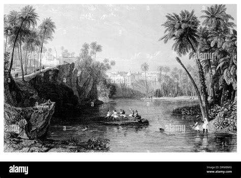 Neftah, the ancient Negeta, Beylik of Tunis Circa 1850 Stock Photo - Alamy