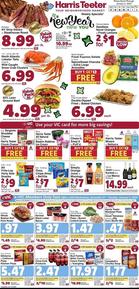 Harris Teeter Weekly Ad Flyer Specials December 27 to January 2, 2024