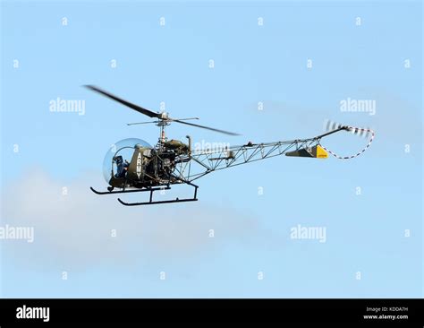 Old helicopter in flight Stock Photo - Alamy