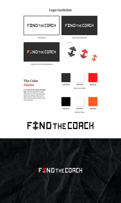 Logo design for fitness app Find the Coach on Behance