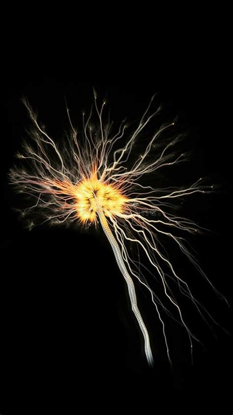 Neurons in the Brain Firing Stock Illustration - Illustration of energy ...