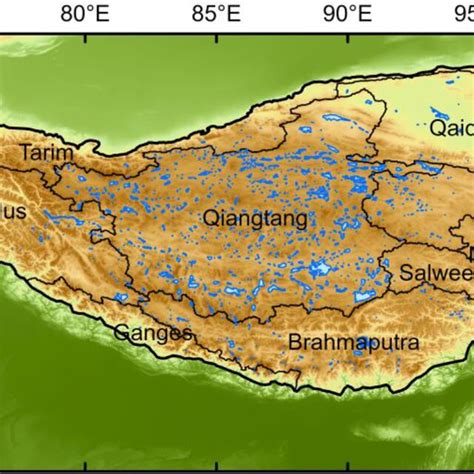 Location of the lakes in the Tibetan Plateau | Download Scientific Diagram