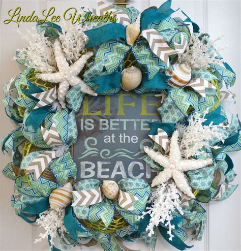 Wreaths Home & Living Beach themed Christmas Wreath Wreaths & Door Hangers etna.com.pe