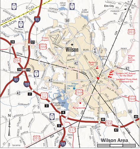 Maps of Wilson, North Carolina