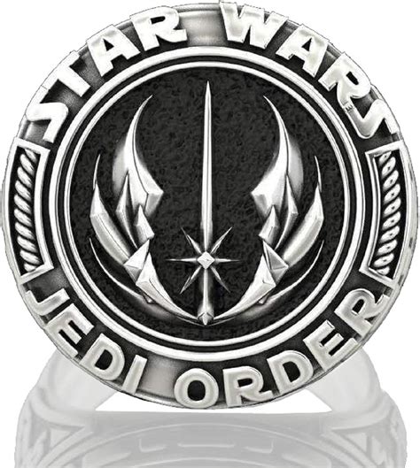 Jedi Order Ring for Men, Jedi Symbol Ring, Punk Gothic Skull Ring, Amulet Ring, Cosplay Jewelry ...