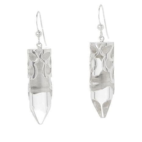 Jay King Sterling Silver Rock Crystal Drop Earrings - 20620830 | HSN