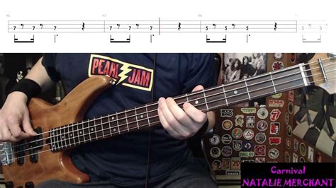 Carnival by Natalie Merchant - Bass Cover with Tabs Play-Along - YouTube