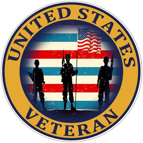 US Army Veteran United States Car Bumper Vinyl Sticker Decal 4.6"X4.6" | Veterans united, Army ...