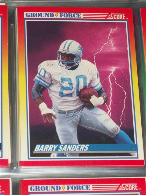 Barry Sanders RARE 1990 Score "Ground Force" Football Card