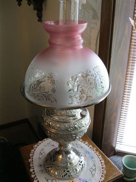 Antique, ( fancy) kerosene lamp with French shade | Lamp, Old lights, Oil lantern