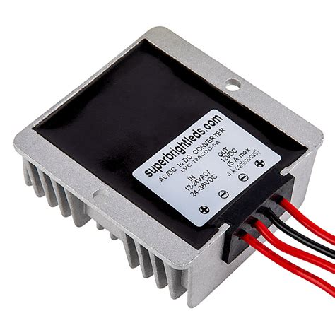 12-24 VAC to 12 VDC Voltage Converter / 24-36 VDC to 12 VDC Reducer Module - 5A Max Output ...