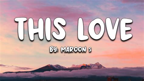 This Love - Maroon 5 (Lyrics) 🎵 - YouTube