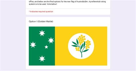 NEW NATIONAL FLAG: VOTE!!! : r/AustraliaSim